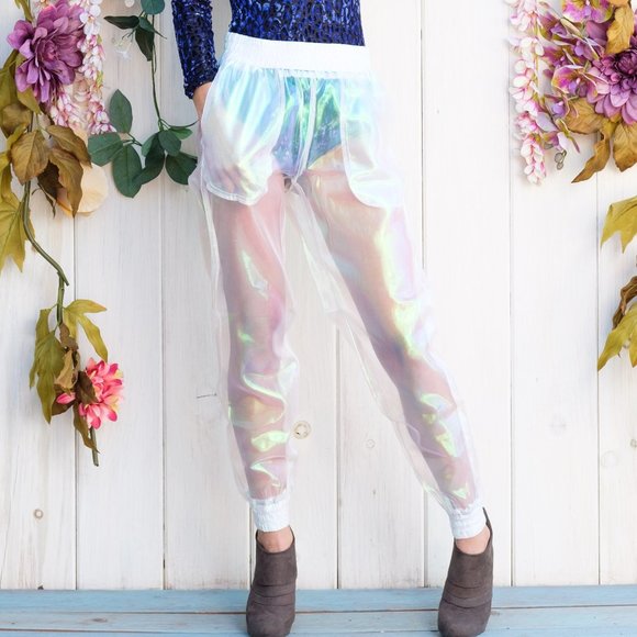 Iridescent Sheer Joggers - Warrior Within Designs - Picture 2 of 6